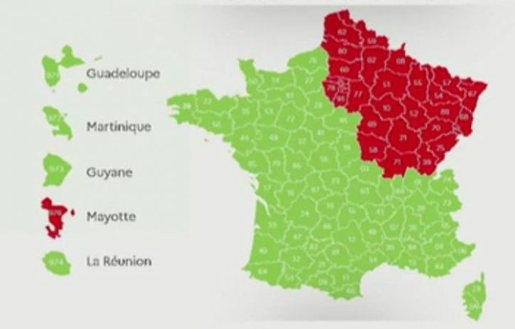 Carte du déconfinement. Du rouge et des restrictions pour Paris